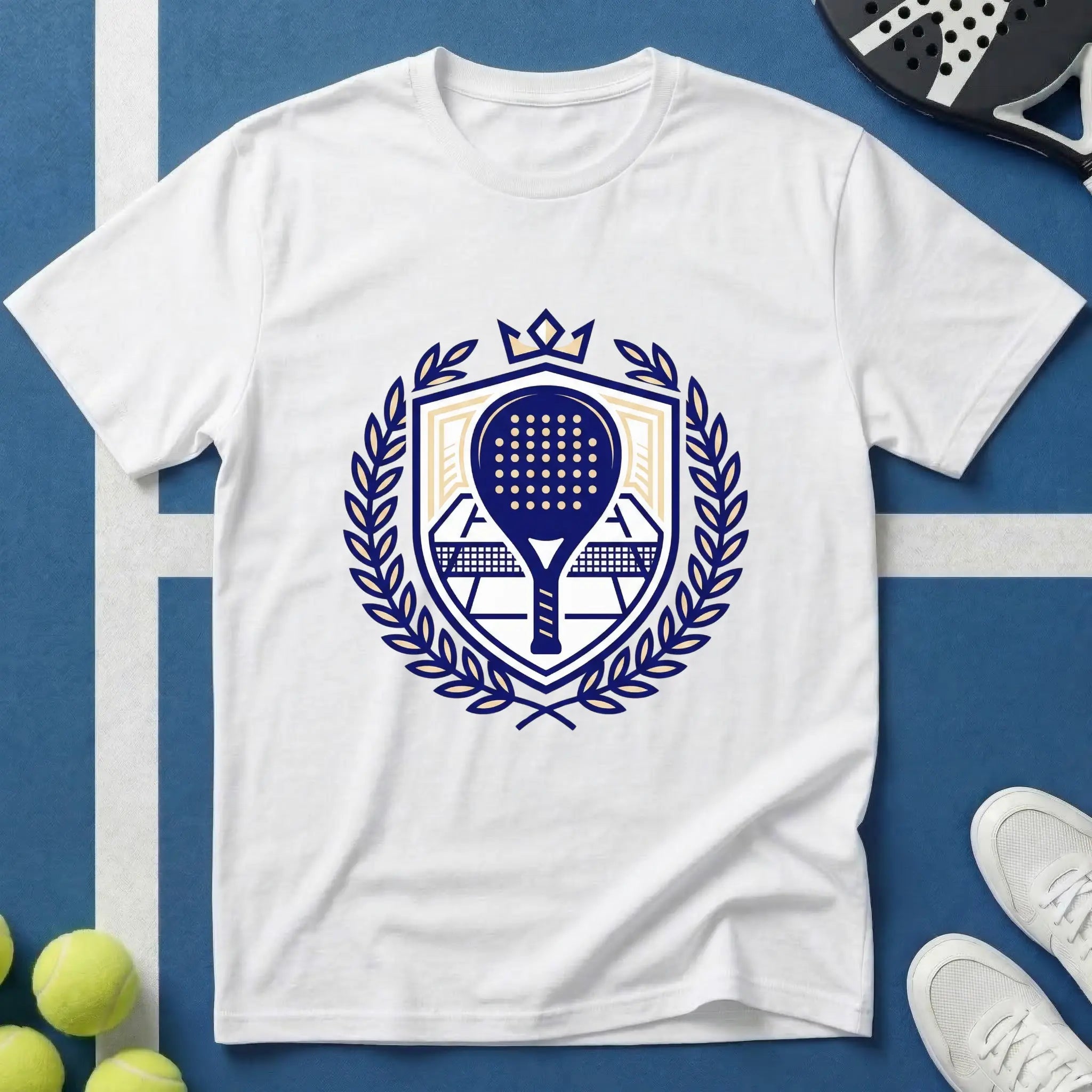 Königliches Padel Wappen mit Krone 2 T-Shirt