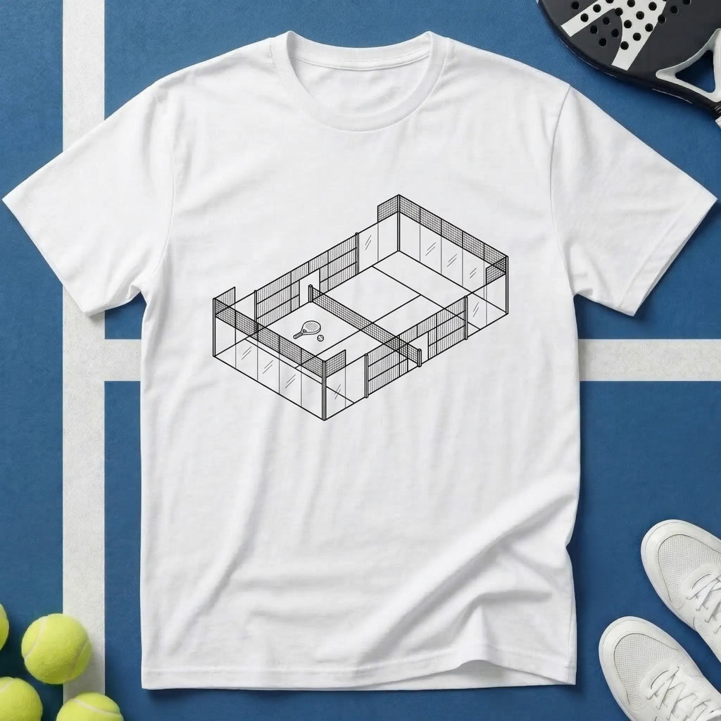 Padel-Court Line Art T-Shirt