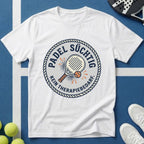 Padel süchtig Vintage Badge T-Shirt