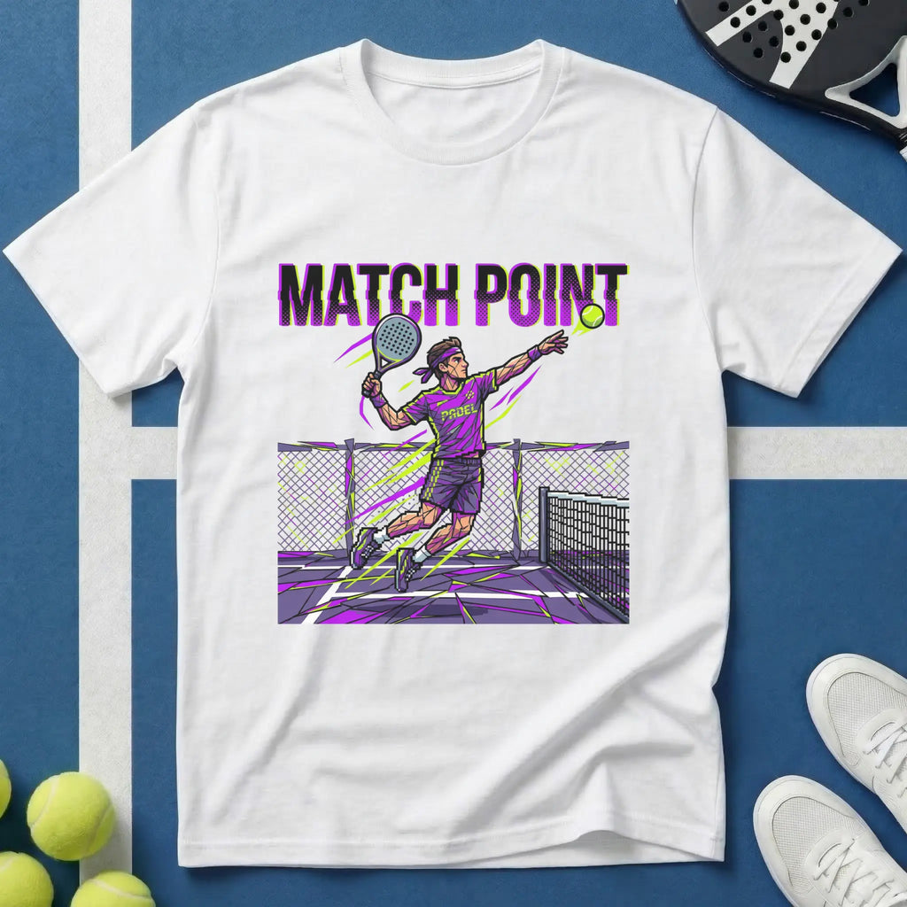 Match Point Lila Gaming Style Padel T-Shirt