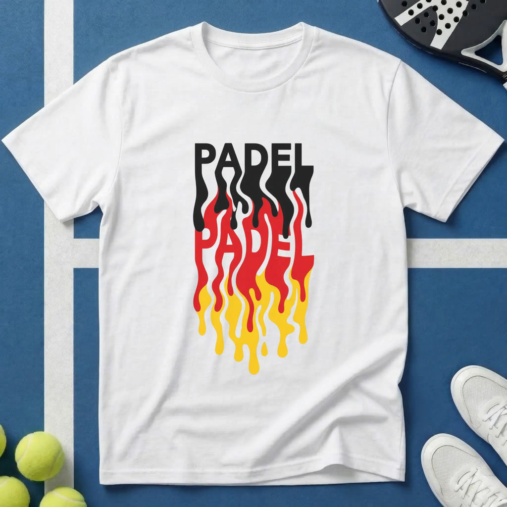Deutschland Farben Padel Dripping Style T-Shirt