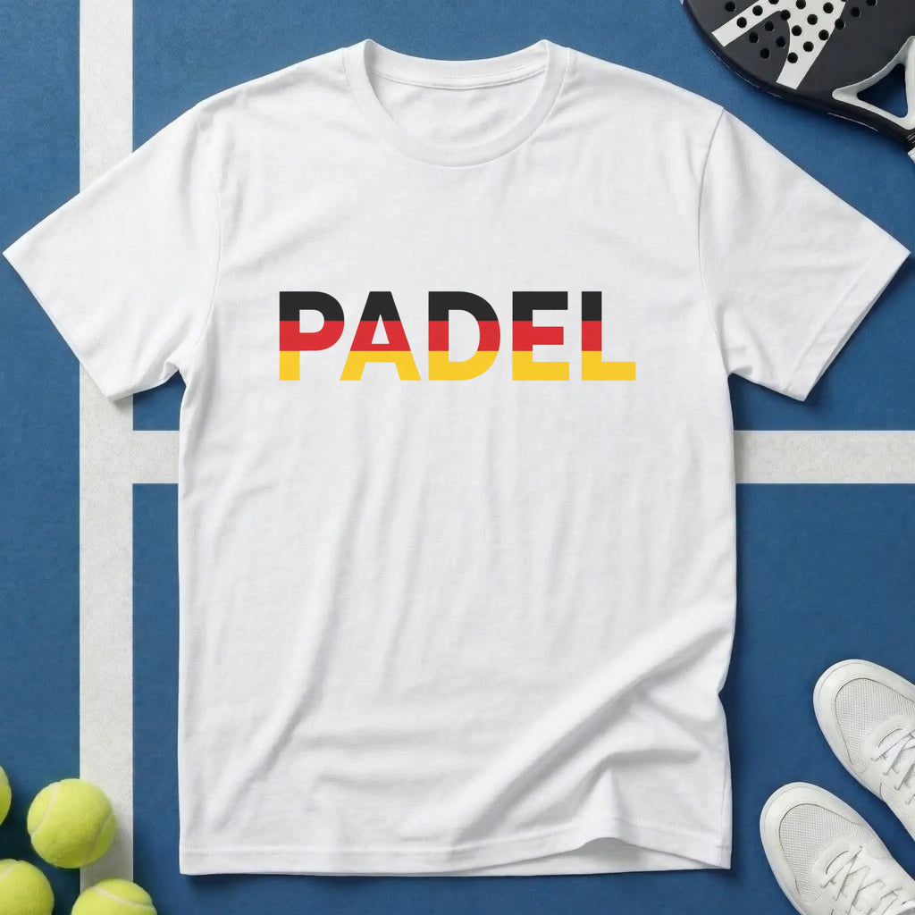 Padel Deutschland Typografie T-Shirt