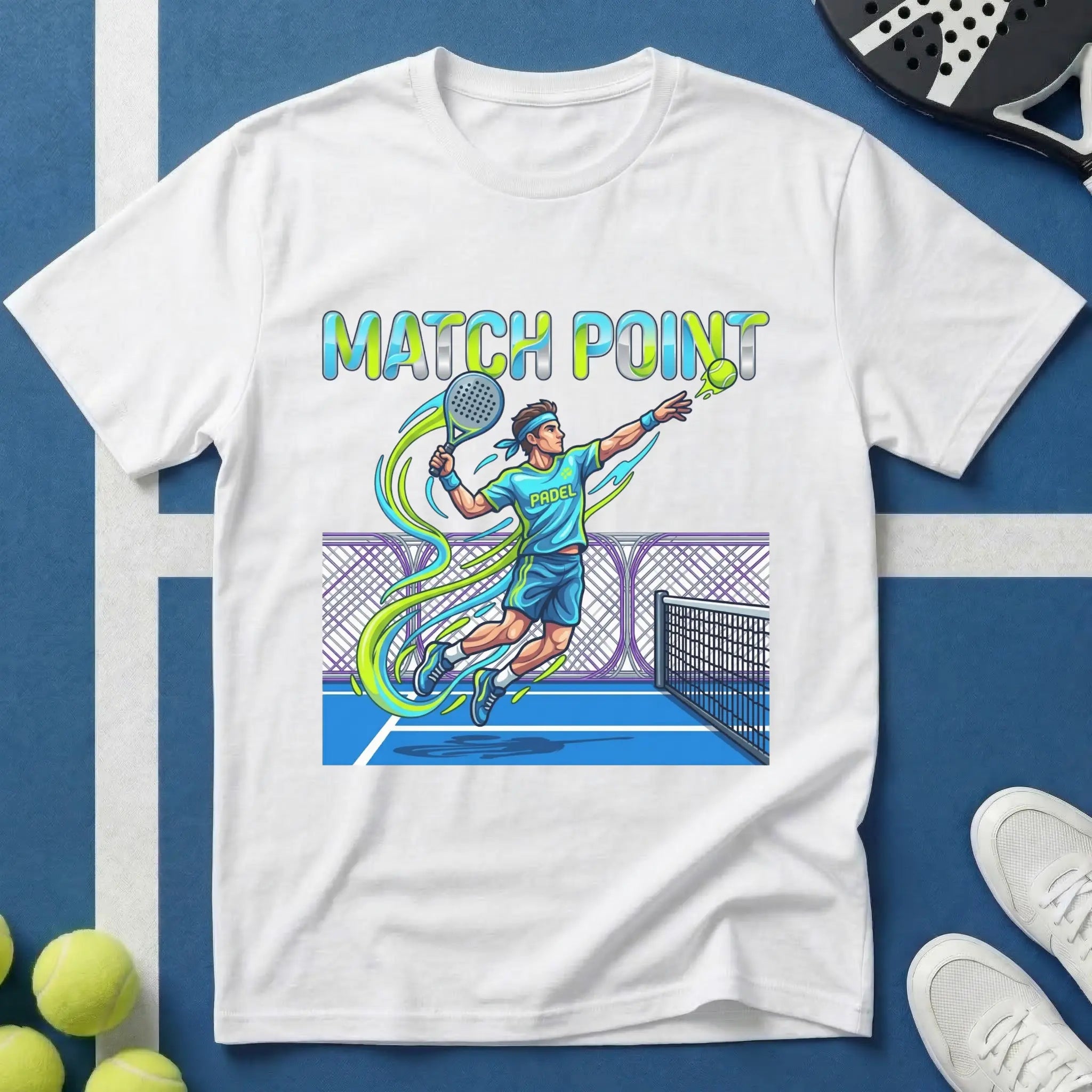 Match Point Padel Spieler Smash T-Shirt