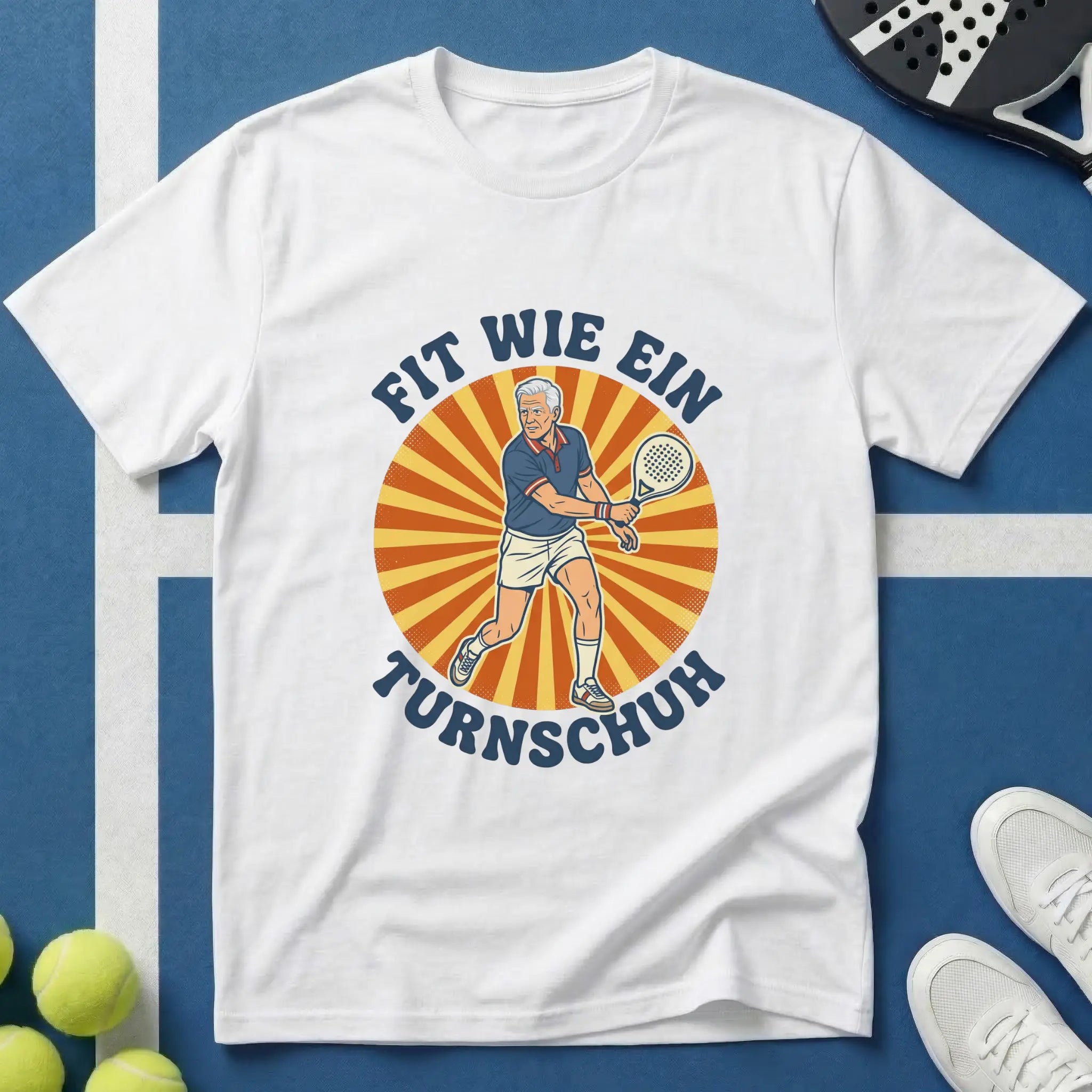 Fit Wie Ein Turnschuh Padel Retro Vintage T-Shirt