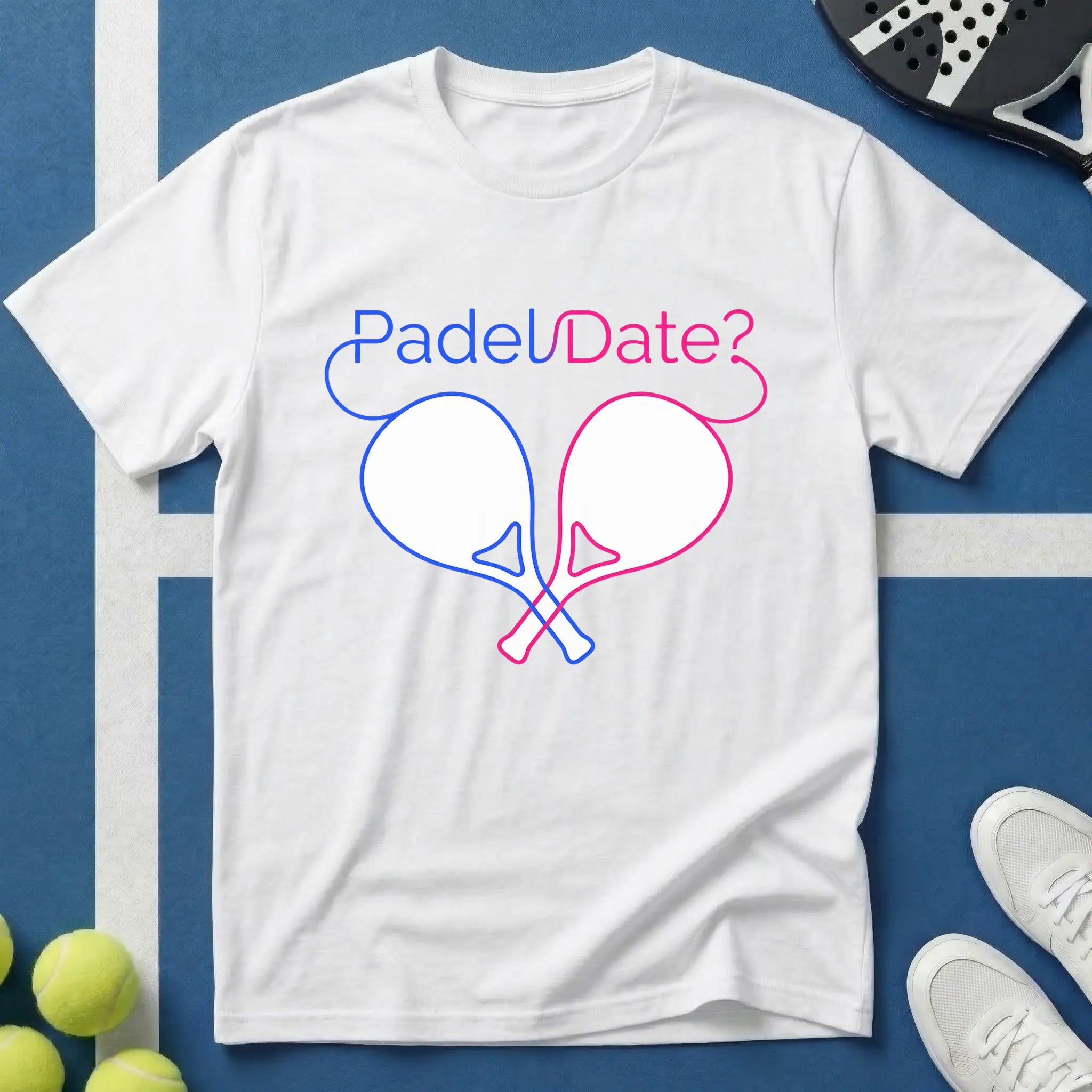 Padel Date mit Schlägern T-Shirt