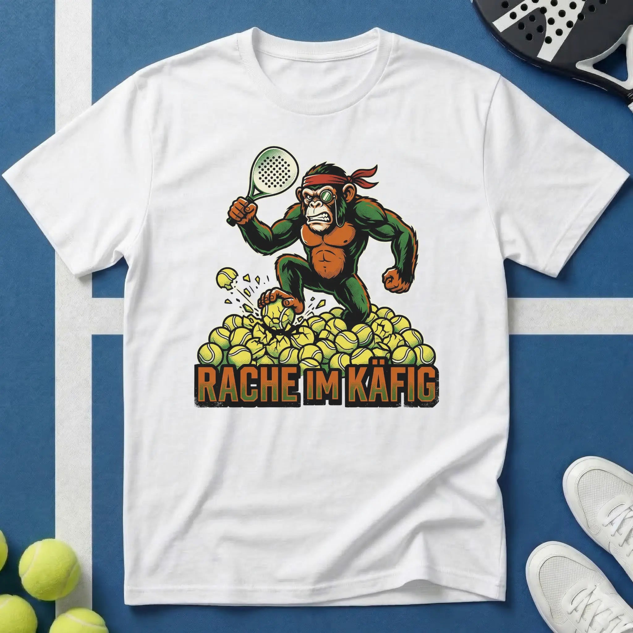 Padel Gorilla Rache im Käfig T-Shirt