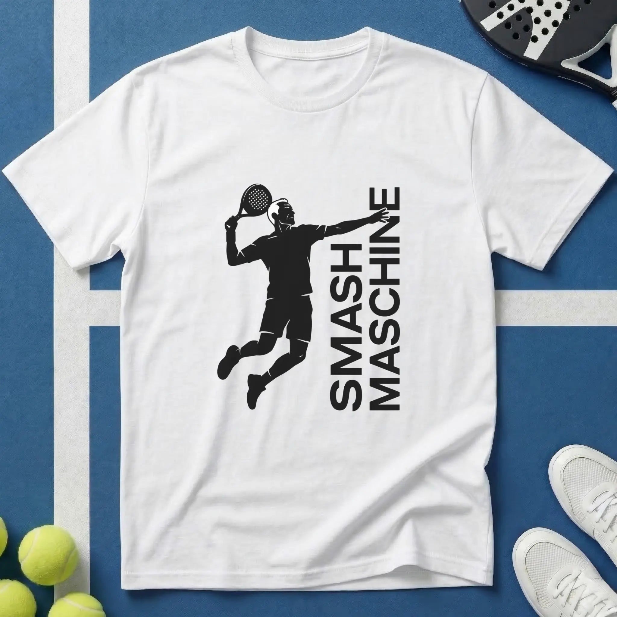 Smash Maschine Silhouette Padel T-Shirt