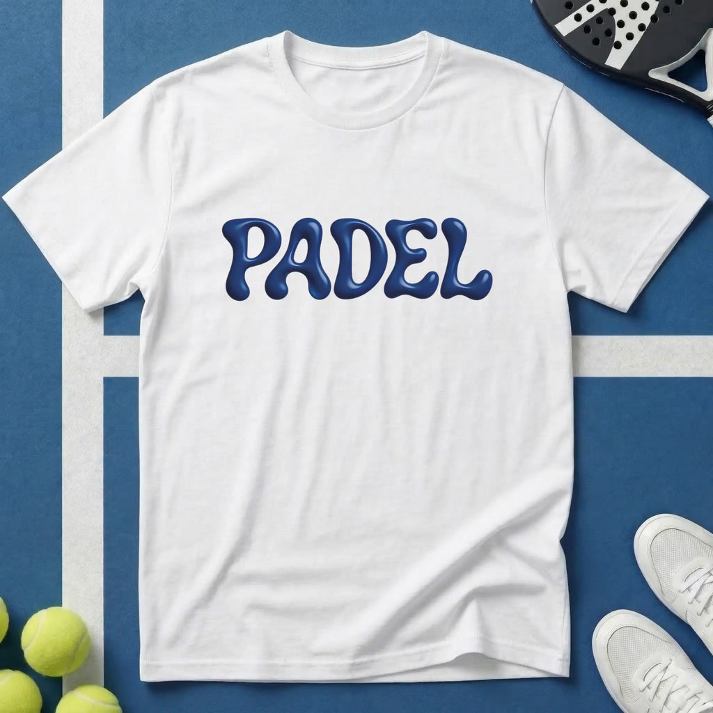 Padel 3D Bubble Schrift T-Shirt