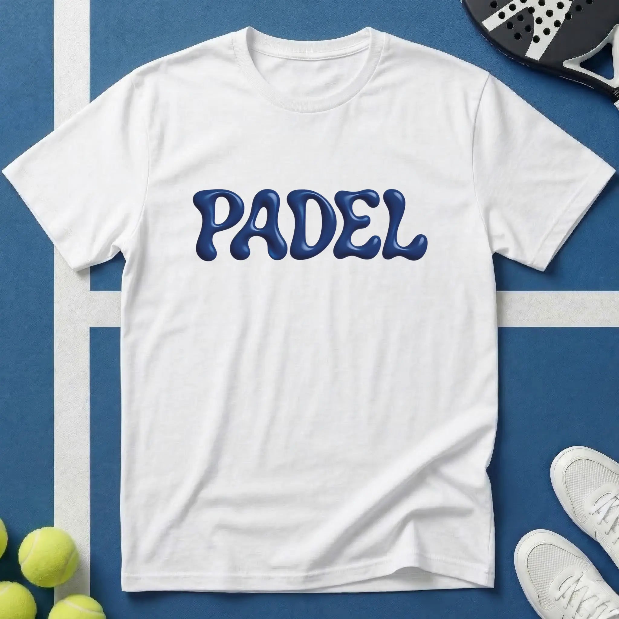 Padel 3D Bubble Schrift T-Shirt