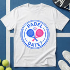 Padel Date Emblem in Blau T-Shirt